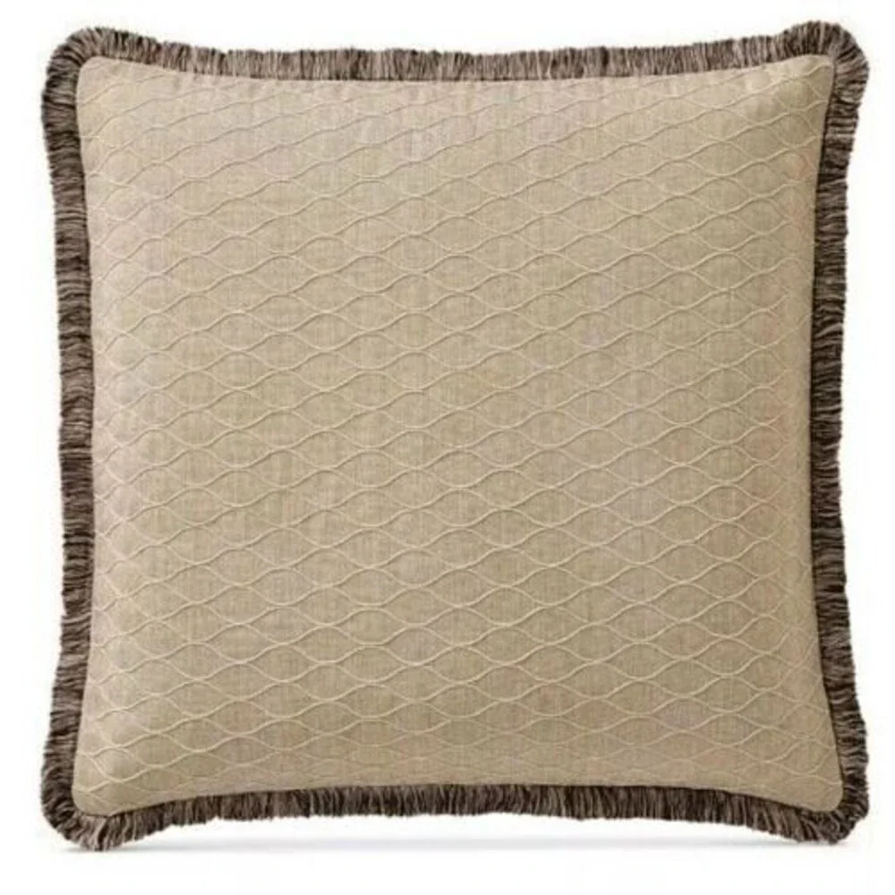 Croscill Euro Pillow Sham Camille Sand Beige 26